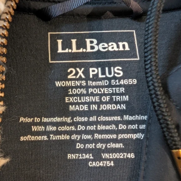 L.L. Bean Women's Cream Mountain Pile Fleece Coat 2X - Picture 3 of 8